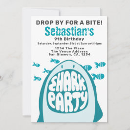 Invitation Soirée d'anniversaire personnalisée pour le requin