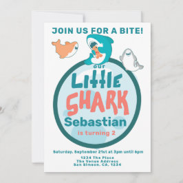 Invitation Soirée d'anniversaire personnalisée pour le requin