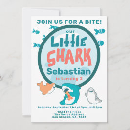 Invitation Soirée d'anniversaire personnalisée pour le requin