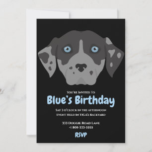 Invitation Soirée d'anniversaire pour chien chiot mignon