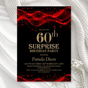 Invitation Soirée d'anniversaire pour les 60 ans, surprise, n