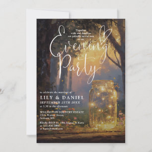 Invitation Soirée dans un pot Mason de la forêt enchantée rus