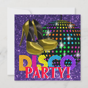 Invitation Soirée Dansante Disco Boule à Facettes