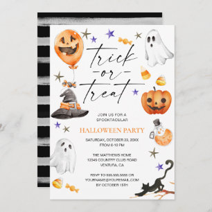 Invitation Soirée d'aquarelle d'Halloween