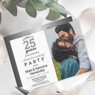 Invitation Soirée de 25 ans d'argent 25e anniversaire
