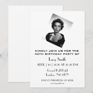 Invitation Soirée de 40e anniversaire personnalisée