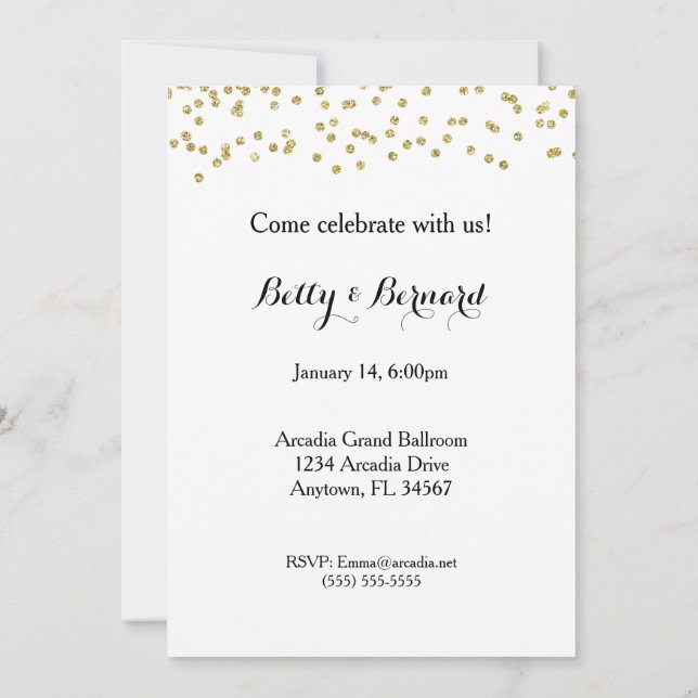 Invitation Soirée de 50 ans (Dos)