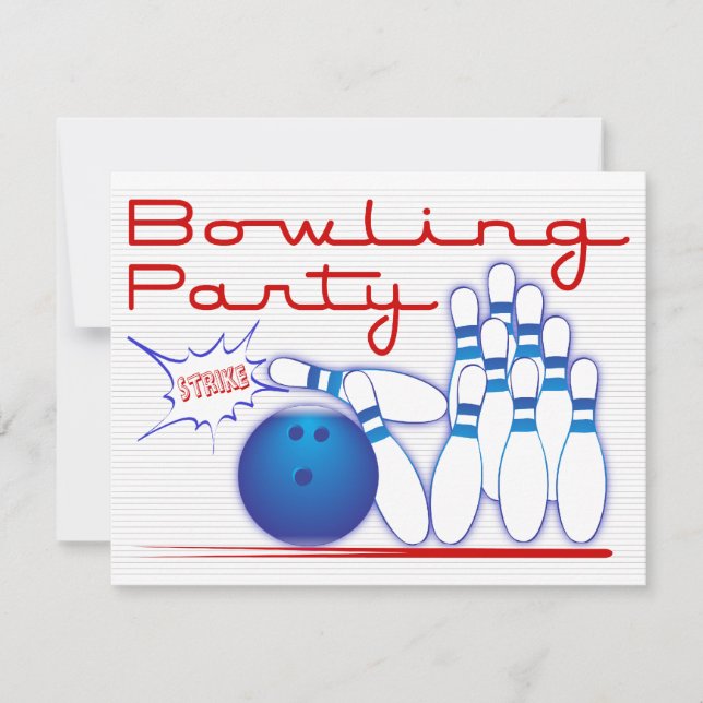 Invitation Soirée de Bowling (Devant)