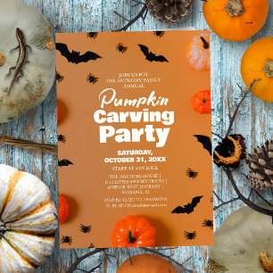 Invitation Soirée de carrosserie simple Citrouille Halloween