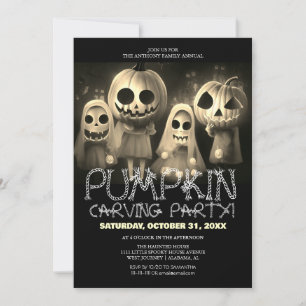 Invitation Soirée de carrosserie simple Citrouille Halloween 