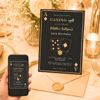 Soirée de casino anniversaire black gold premium