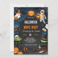 Soirée de cinéma d'horreur Halloween épouvantable 