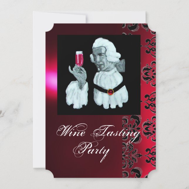 Invitation SOIRÉE DE DÉGUSTATION DE VIN DE SOMMELIER Damas, C (Devant)