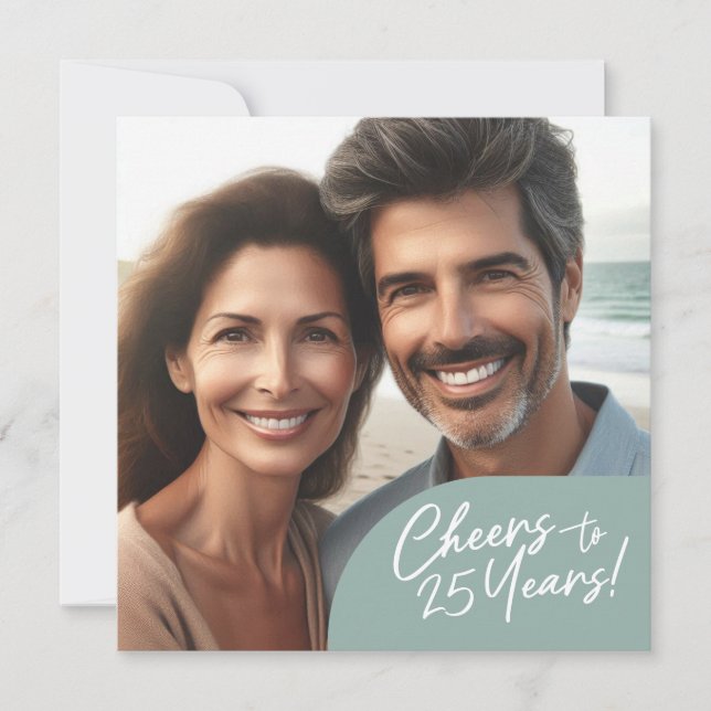 Invitation Soirée de fête de 25 ans (Devant)