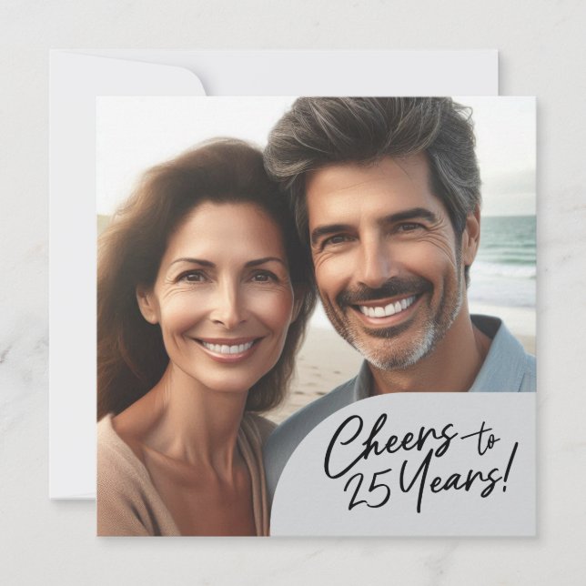 Invitation Soirée de fête de 25 ans (Devant)