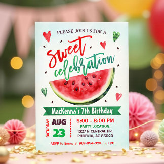Invitation Soirée de fête de la pastèque