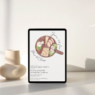 Invitation Soirée de fiançailles à la charcuterie chic