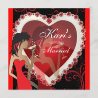 Soirée de filles divas dans un rouge Cœur de Bijou