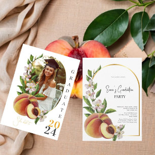 Invitation Soirée de graduation photo Gold Retro personnalisé