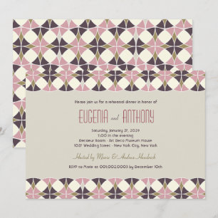 Invitation Soirée de groupe Art déco Mariage