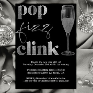 Invitation Soirée de la Saint Sylvestre Étincelle Cheers