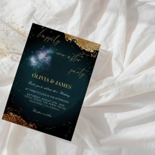 Invitation Soirée de mariage élégante "Heureusement toujours 