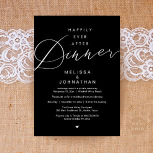 Invitation Soirée de Mariage Happily Ever After