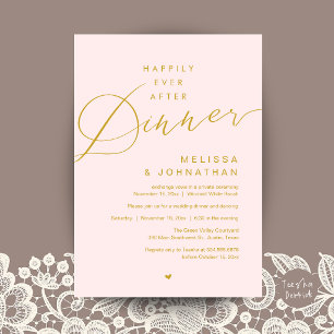 Invitation Soirée de Mariage Happily Ever After