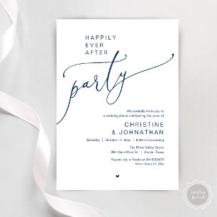 Invitation "Soirée de Mariage Heureux" Dîner de Mariage Moder