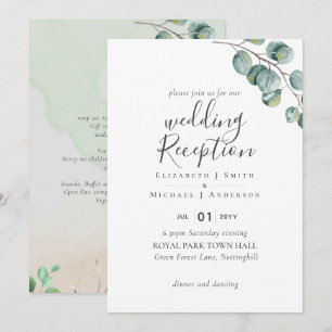 Invitation Soirée De Mariage Soirée Verdoyante Uniquement En