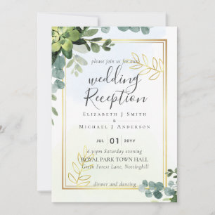Invitation Soirée De Mariage Soirée Verdoyante Uniquement En