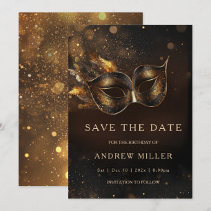 Invitation Soirée de Masques "Réservez la Date"