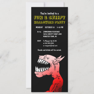 Invitation Soirée de monstres d'Halloween
