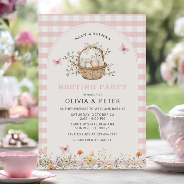 Invitation Soirée de nidification des filles roses Préparer l (Créateur téléchargé)
