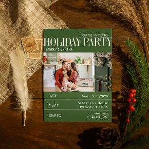 Invitation Soirée de Noël de l'Élégant magazine Green