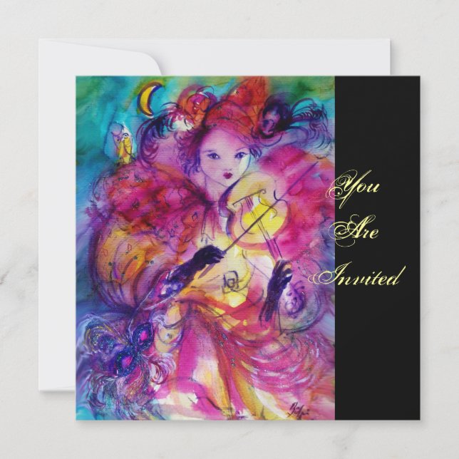 INVITATION SOIRÉE DE NOËL MASQUÉE (Devant)