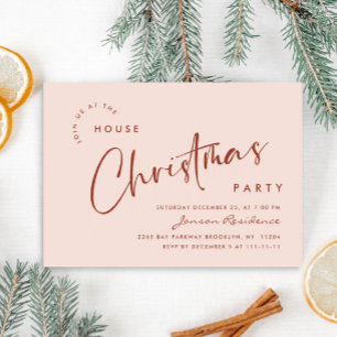 Invitation Soirée de Noël minimaliste élégante