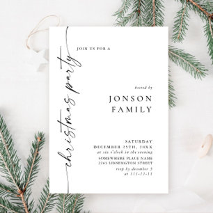 Invitation Soirée de Noël minimaliste élégante