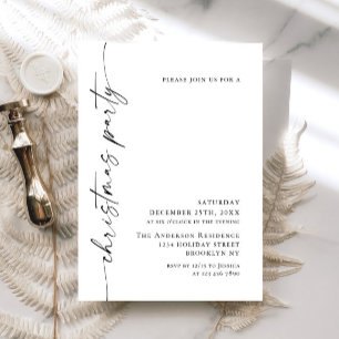 Invitation Soirée de Noël minimaliste élégante