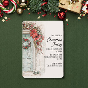 Invitation Soirée de Noël Rustique