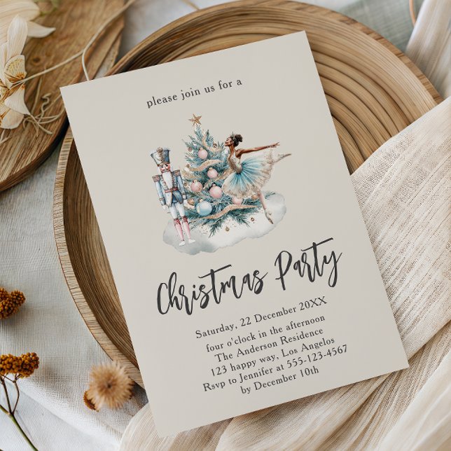 Invitation Soirée de Noël Soirée de Noisette (Créateur téléchargé)