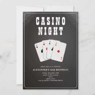 Invitation Soirée de poker Blackjack de casino de Vegas