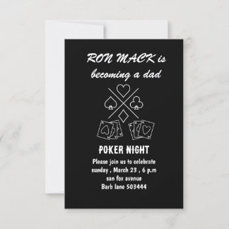 Invitation Soirée de poker Dadchelor