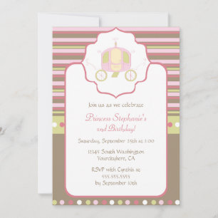Invitation Soirée de princesse en chariot