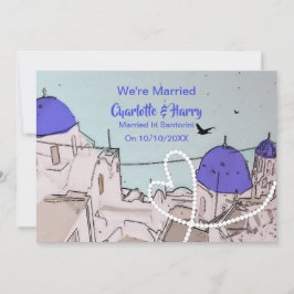 Invitation Soirée de réception de mariage du billet grec de S