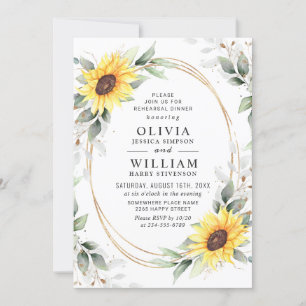 Invitation Soirée de répétition sur la verdure des tournesols
