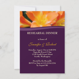 Invitation Soirée de répétition violette et orange