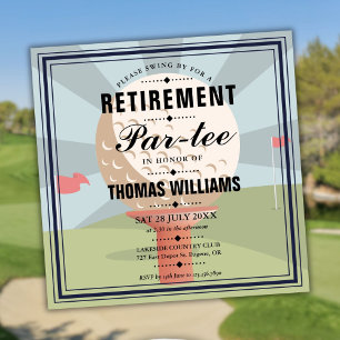 Invitation Soirée de retraite de golf