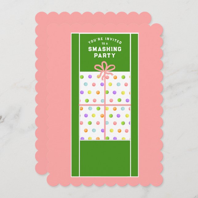 Invitation Soirée de tennis créative (Devant / Derrière)