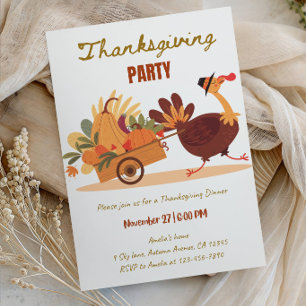 Invitation Soirée de Thanksgiving Chaleureuse et Conviviale
